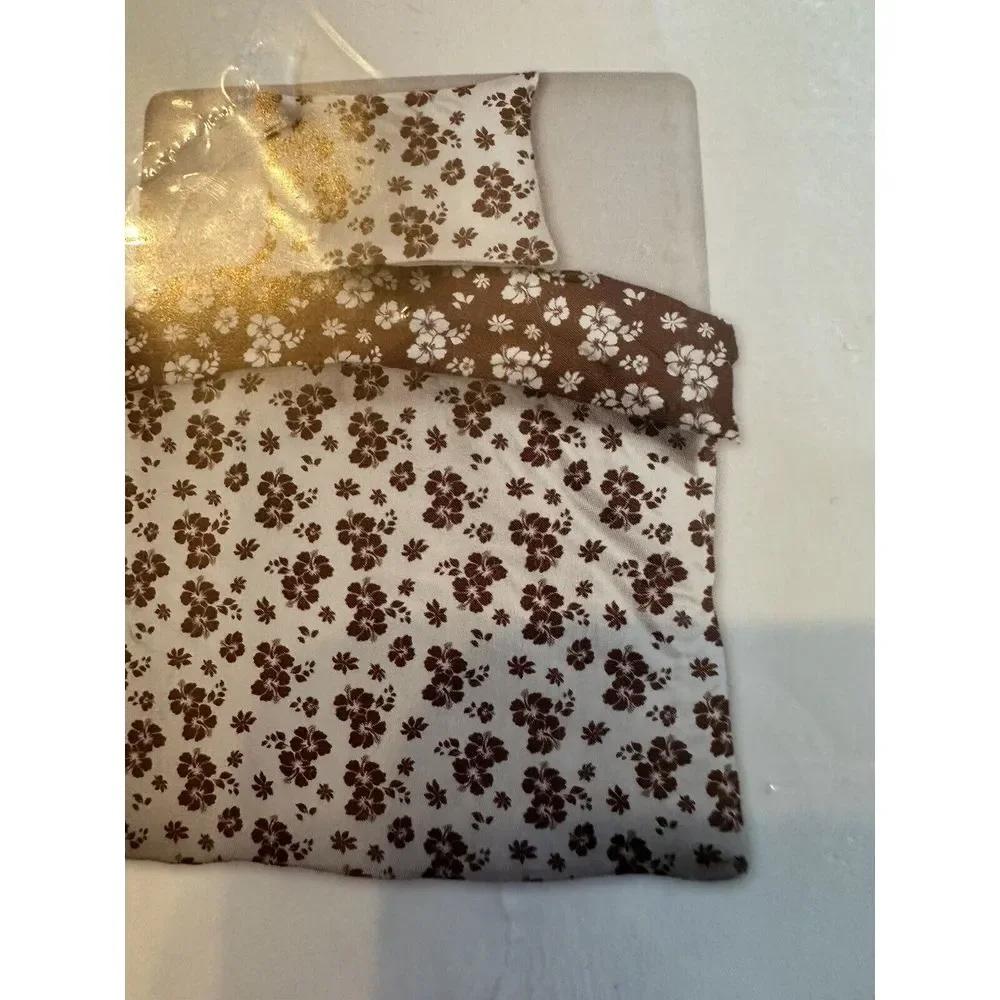 Ikea Salepsrot Duvet Cover 1 Pillowcase‎ Rust Floral White Red Twin 904.985.47